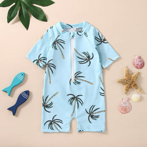 One Piece Palm Tree Swimsuit
