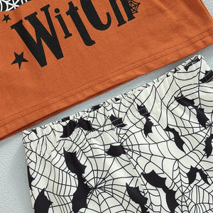 Witch Sweater & Bat Bell Bottoms Halloween Outfit