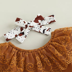 Lace Cow Print Outfit