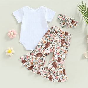 Hello Darlin' Floral Cow Outfit