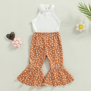 Floral Cow Print Summer Flare Set