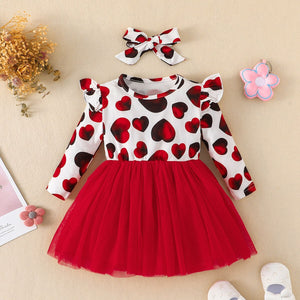 Valentine's Heart Dress with Bow