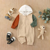 Patch Color Hooded Romper