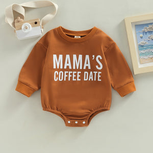 Mama's Coffee Date Long Sleeve Onesie