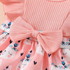 Pink Easter Romper Dress with Bow