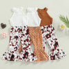 Floral Cow Print Summer Flare Set