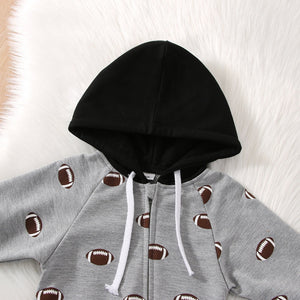 Football Hoodie Romper