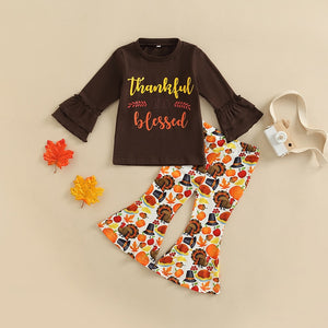 Thankful & Blessed Thanksgiving Turkey Outfit