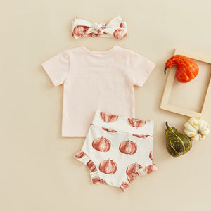 Hey Pumpkin 3 Piece Baby Girl Outfit