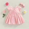 Satin Princess Dress with Headband