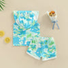 Baby Boy Summer Tie Dye Hooded Outfit