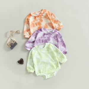 Long Sleeve Tie Dye Onesie
