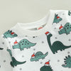 Dinosaur Christmas Party Outfit Set