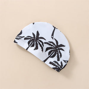 Palm Tree Swimsuit with Hat