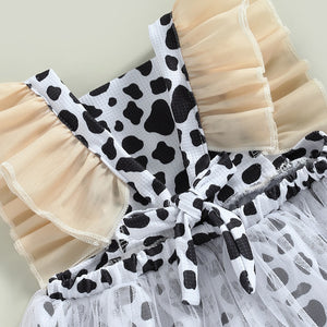 Cutie Cow Ruffled Dress