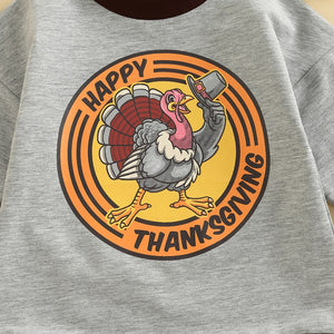 Vintage Turkey Happy Thanksgiving Onesie