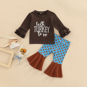 Talk Turkey to Me Thanksgiving Bell Bottoms Outfit