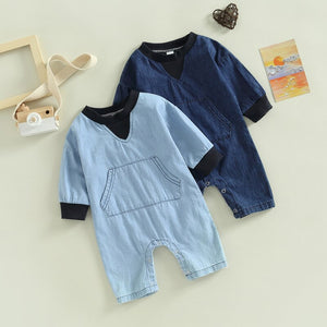 Denim David Pocket Romper