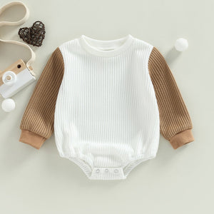 Knitted Color Sleeve Onesie