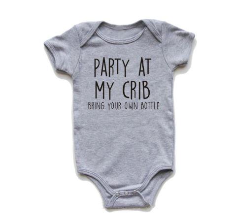 Party At My Crib Onesie for Baby & Toddler Boys & Girls – Bitsy Bug ...