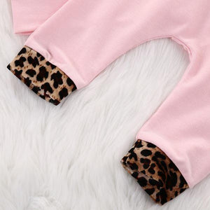 Hooded Ears Leopard Print Outfit