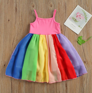 Sleeveless Rainbow Dress