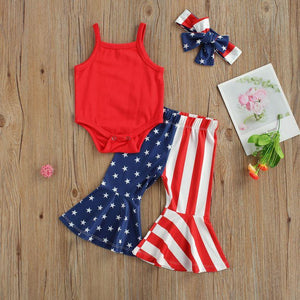 USA Stars and Stripes Bell Bottom Outfit