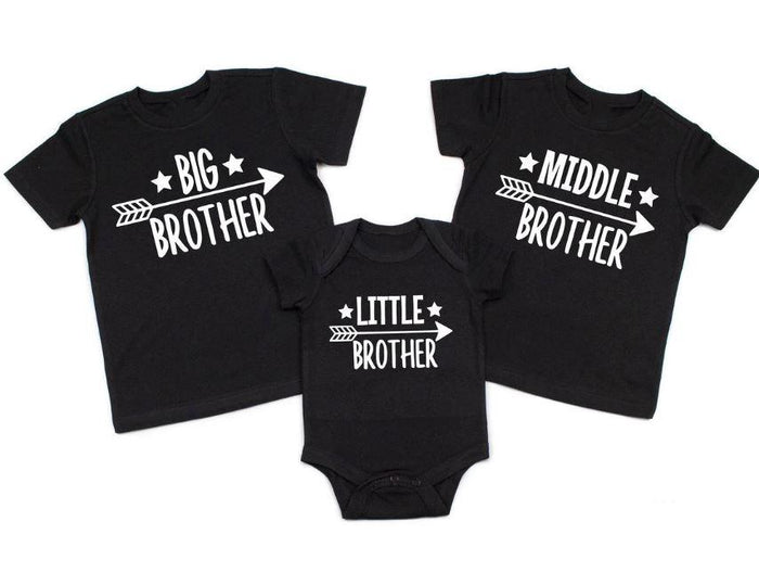 Matching Big Middle Little Sister or Brother T-shirts & Onesies