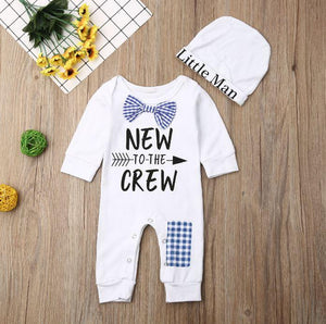 New to the Crew Plaid Bow Tie Romper (3 Colors)