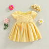 Satin Princess Dress with Headband