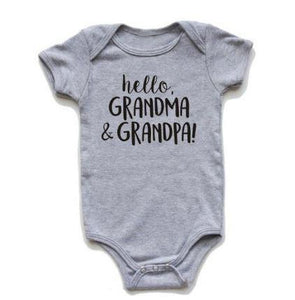 Hello Grandma & Grandpa Onesie (Multiple Colors)