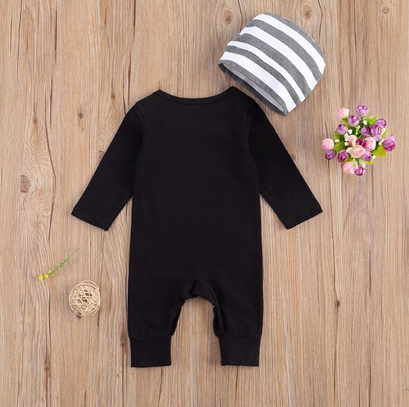 Little Brother Onesie  with Striped Hat (3 Colors)