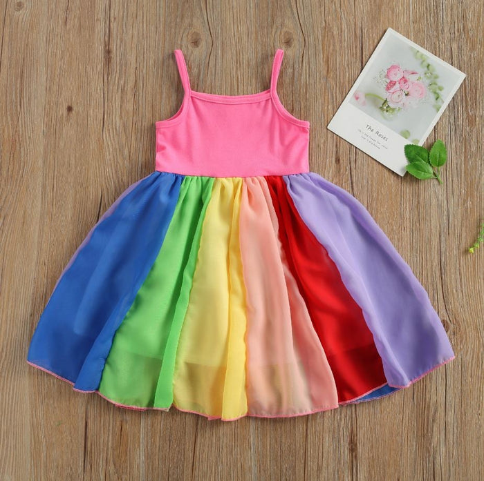 Sleeveless Rainbow Dress
