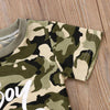 Boy Boss Camouflage T-shirt with Denim Shorts