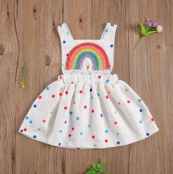 Rainbow Polka Dot Dress