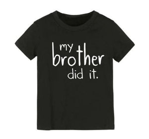 Matching Sibling My Brother or Sister Did It Onesie & T-shirt