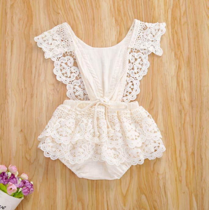 Summer Lace Romper for Baby & Toddler Girls Bitsy Bug Boutique