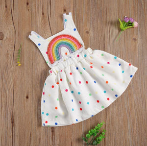 Rainbow Polka Dot Dress