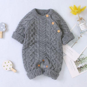Knitted Button Romper
