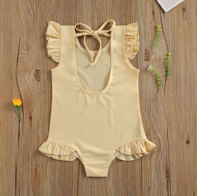 Ruffle Sleeve Swimsuit for Baby & Toddler Girls – Bitsy Bug Boutique