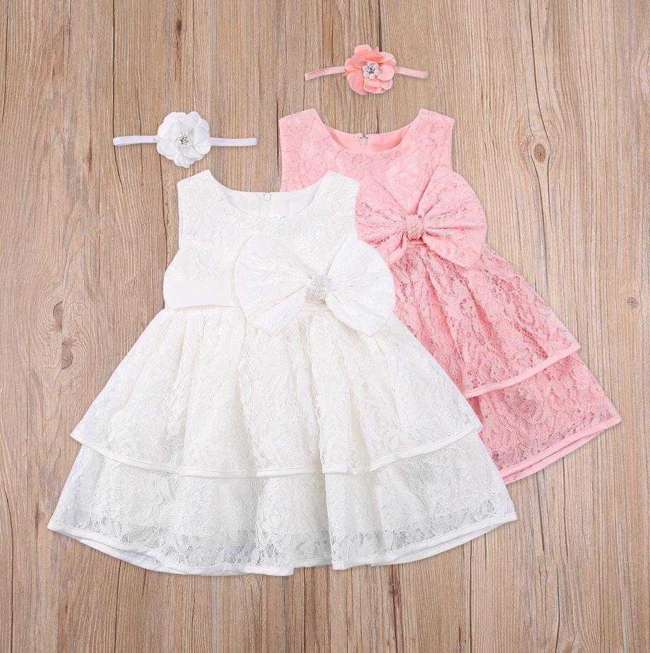 Lace Bow Dress for Baby & Toddler Girls – Bitsy Bug Boutique