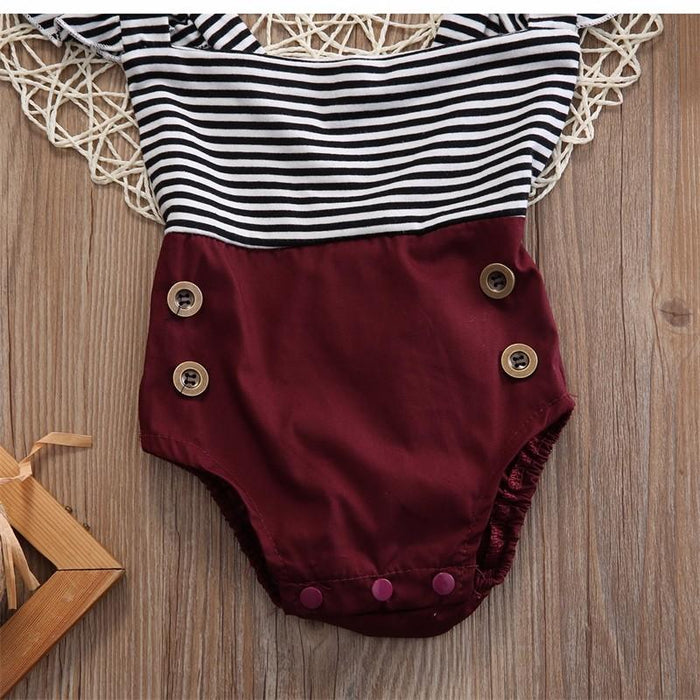 Striped Romper With Bow