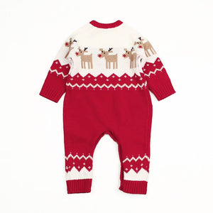 Christmas Knitted Reindeer Romper