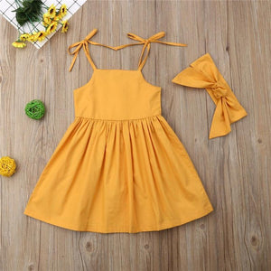 Cute As A Button Dress With Headband ( 2 Colors) Dresses
