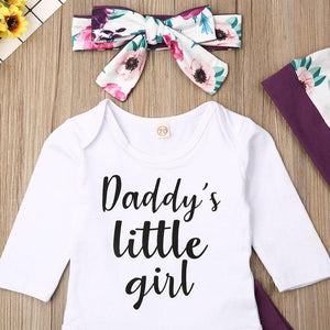 Floral Daddy's Little Girl Outfit - Bitsy Bug Boutique