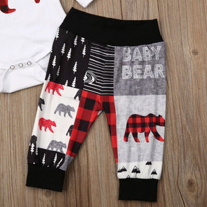 Plaid Baby Bear Outfit