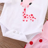 Baby Girl Pink Polka Dot Giraffe Outfit