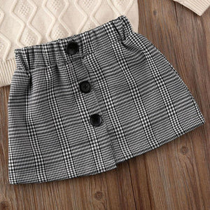 Winter Turtleneck Plaid Skirt Outfit