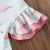 Flamingo Bow Swimsuit with Hat