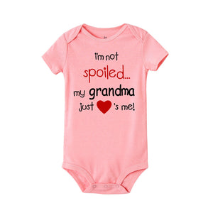 I'm Not Spoiled My Grandma Just Loves Me Onesie (4 Colors)